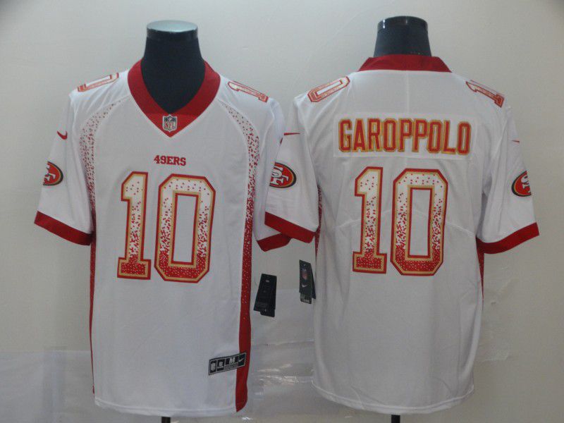 Men San Francisco 49ers #10 Garoppolo White Nike Drift Fashion Color Rush Limited Jersey